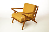 Handmade Mid-Century Wood Lounge Chair