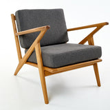 Handmade Mid-Century Wood Lounge Chair