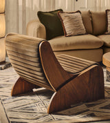 Camden™ Walnut Velvet Accent Chair