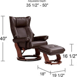Morgan Swivel Recliner Chair With Ottoman