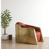 Aviator Brass Finish Spitfire Armchair angled view