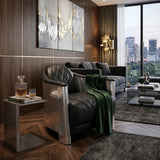 Aviator Tomcat Club Chair with throw blanket detail