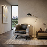 Aviator Turbine Club Chair on neutral area rug
