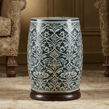 Ornate Blue and White Decorative Garden Stool