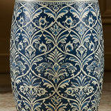 Ornate Blue and White Decorative Garden Stool